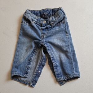 Gap My First Easy Slim Blue Denim Baby/Toddler Bottoms Snap Colsure 6-12mos
